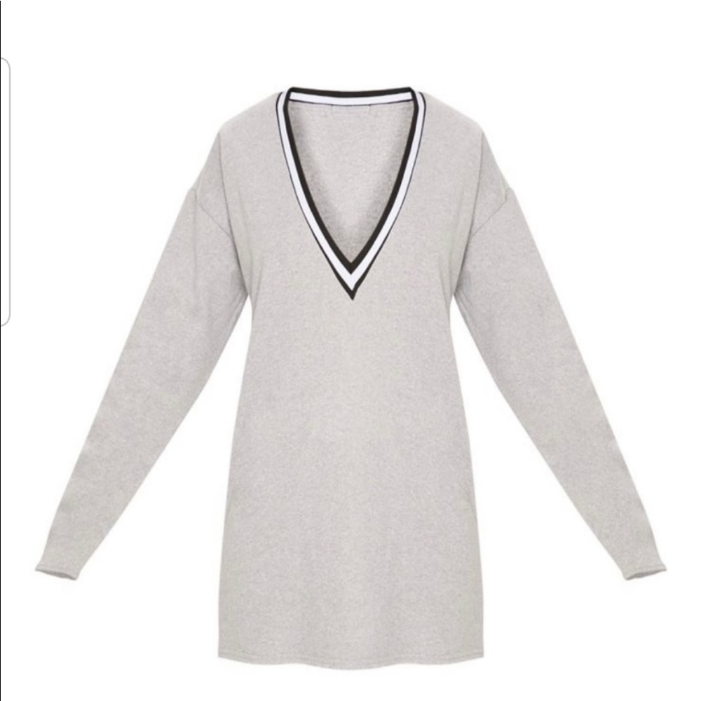Pretty Little Thing. - Grey Sweater Dress
